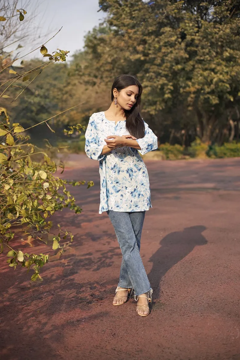 Mulmul Printed Short kurti