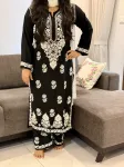 Rayon Chikankari Handwork women kurta palazzo set