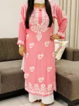 Premium Modal Chikankari Hand Embroidered Women's Long Solid Kurta