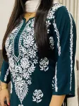 Premium Modal Chikankari Hand Embroidered Women's Solid Long Kurta