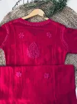 Viscose Chikankari Hand Embroidered Kurta and Dupatta