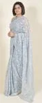 Grey Hansa Tapchi Chikankari Hand Embroidered Women's Saree
