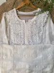 Viscose Chikankari Hand Embroidered Kurta and Dupatta