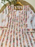 Resham Chikankari Hand Embroidered Women's Anarkali Kurta