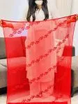 Red Chikankari Women's Dupatta