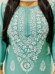 Premium Modal Chikankari Hand Embroidered Solid Women's Long Kurta