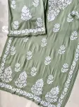 Rayon Chikankari Handwork women kurta palazzo set