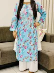 Mulmul Chikankari Hand Embroidered Floral Women's Long Kurta