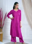 Premium Chikankari Hand Embroidered Kurta Palazzo Set