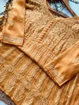 Resham Chikankari Hand Embroidered Women's Yog Anarkali Kurta