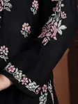 Rayon Chikankari Hand Embroidered Women's Long Kurta