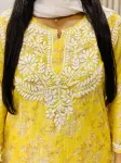Mulmul Chikankari Hand Embroidered Floral Women's co-ord set