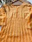 Resham Chikankari Hand Embroidered Women's Yog Anarkali Kurta
