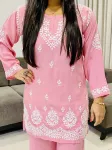 Rayon Chikankari Handwork Women's Co-ord Set