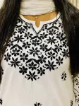 Mulmul Cotton Chikankari Hand Embroidered Solid Women's Long Kurta