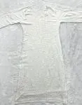 White Alba Modal Chikankari Solid Women's Long Kurta