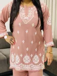 Rayon Chikankari Handwork Women's Co-ord Set