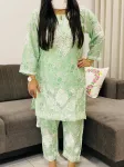 Mulmul Chikankari Hand Embroidered Floral Women's co-ord set