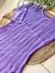 Lavender Tara Resham Chikankari Hand Embroidered Women's Yog Anarkali Kurta