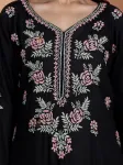 Rayon Chikankari Hand Embroidered Women's Long Kurta