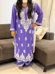 Rayon Chikankari Handwork women kurta palazzo set