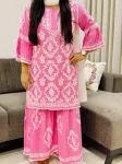 Rayon Chikankari Hand Embroidered Designer Women's Gharara Set