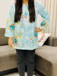 Mulmul Chikankari Hand Embroidered Women's Floral Short kurta
