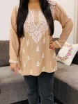 Chikankari Handwork Women's Modal Short Kurta