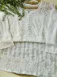 Resham Chikankari Hand Embroidered Women's Yog Anarkali Kurta