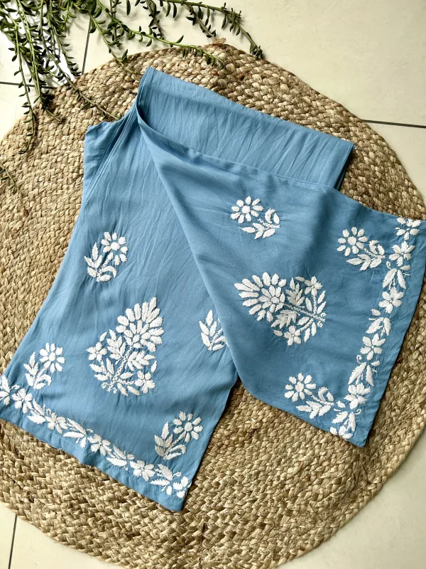 Rayon Chikankari Handwork women kurta palazzo set